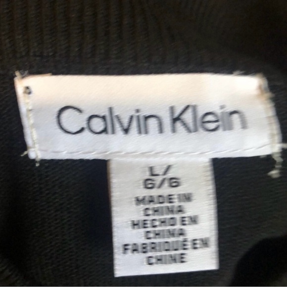 New Calvin Klein Sweater Women’s Large Black Decorative Buttons Casual Sweater - Picture 11 of 13